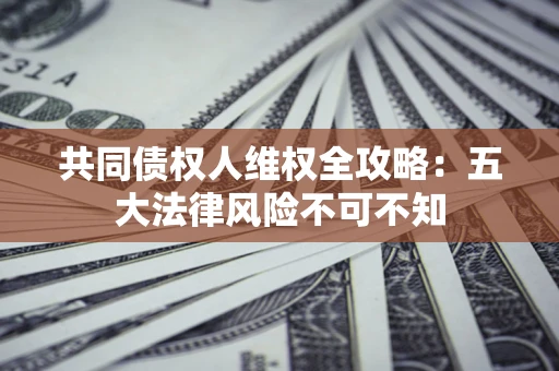 武汉共同债权人维权全攻略：五大法律风险不可不知