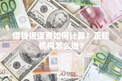 武汉借钱担保费如何计算？正规机构怎么选？