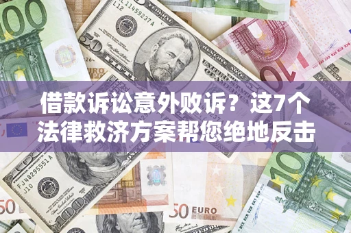 武汉借款诉讼意外败诉？这7个法律救济方案帮您绝地反击！