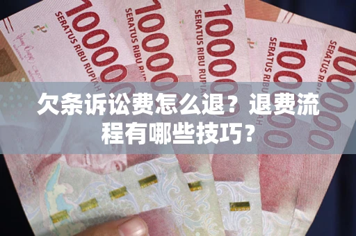 武汉欠条诉讼费怎么退？退费流程有哪些技巧？