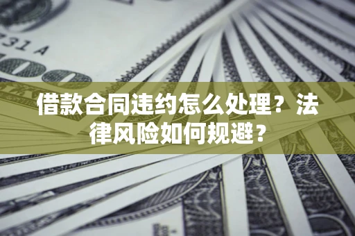 武汉借款合同违约怎么处理？法律风险如何规避？