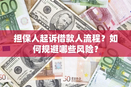 武汉担保人起诉借款人流程？如何规避哪些风险？