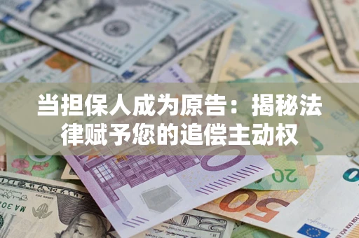 武汉当担保人成为原告：揭秘法律赋予您的追偿主动权