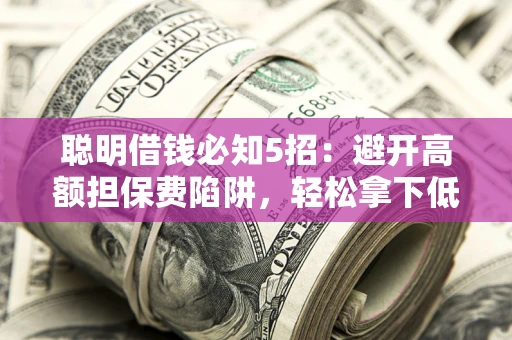 武汉聪明借钱必知5招：避开高额担保费陷阱，轻松拿下低息贷款