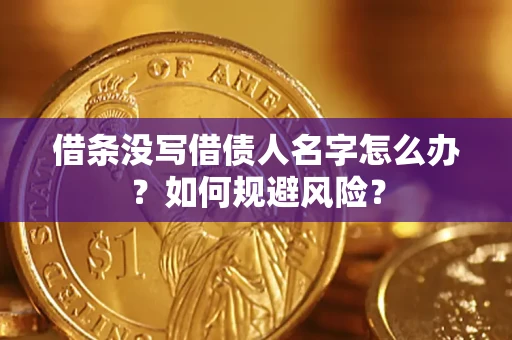 武汉借条没写借债人名字怎么办？如何规避风险？