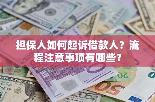 武汉担保人如何起诉借款人？流程注意事项有哪些？