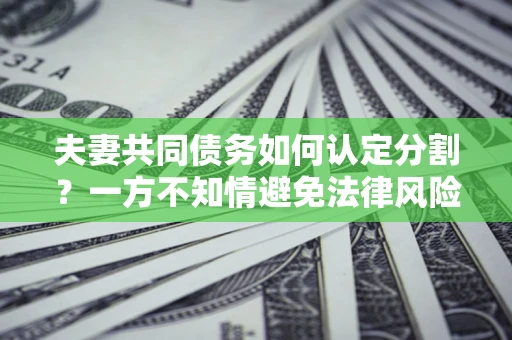 武汉夫妻共同债务如何认定分割？一方不知情避免法律风险必看！