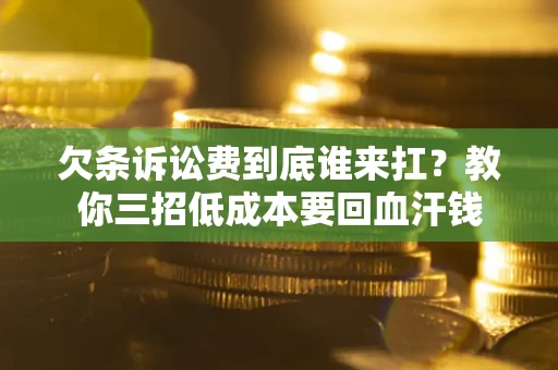 武汉欠条诉讼费到底谁来扛？教你三招低成本要回血汗钱